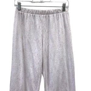 Southland Sleepwear Lounge Pants Womens Small White Pink Elastic Waist Pajama